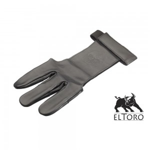elTORO Traditioneller Schießhandschuh Black Larp	
